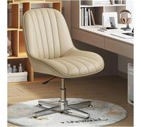 ZYSKABQ Sedia da ufficio regolabile senza braccioli con ampio design a gambe incrociate e funzione girevole con schienale medio per scrivania o toeletta (Grigio) Octopus feet
