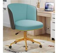 ZYSKABQ Sedia girevole in pelle blu con ruote per soggiorno, camera da letto o ufficio, comoda sedia da scrivania dal design moderno con schienale medio per attività informatiche Octopus feet