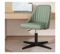 ZYSKABQ Sedia girevole moderna in pelle con supporto per la schiena centrale, comoda sedia da scrivania per ufficio o casa, elegante sedia con base in metallo resistente, senza ruote, design a gambe