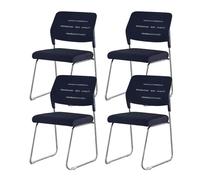 ZYSKABQ Sedie moderne di impilamento per uffici set sedia da scrivania da base di slitta per pacchetto di addestramento della stanza della sala d'attesa della cucina di 4 (nero) Octopus feet