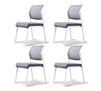 ZYSKABQ Sedie per ospiti dell'ufficio ergonomico con set di sedile imbottite di 4 sedie di impilamento per la sala di addestramento in laboratorio di caffetteria Nera Octopus feet