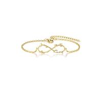 Zysta Bracciale Infinito con Nome Personalizzato in Acciaio Inossidabile per Donna Uomo Bracciale Identificativo Ciondolo Infinito Porta 4 Nomi Catena Maglie Regalo Amicizia Coppia Famiglia (Oro)