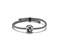 Zysta Bracciale Uomo Sigillo Personalizzato Foto e Immagine in Acciaio Inox Unisex Bracciale Cordone Cerato Intrecciato Porta Foto Bianco e Nero Memoriale Bracciali Coppia Distanza Regalo (Gris)