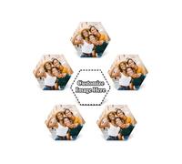 Zysta Calamite Personalizzabili con Foto Immagine per Frigorifero Magnete Frigo Personalizzate Esagono Calamita Decorativo Casa Ufficio Interni Porta Foto Regalo Personalizzato Decorazione (6 Esagono)