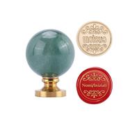 Zysta Timbro Sigillo di Cera Personalizzato Logo Foto Timbro Ceralacca Personalizzabile Iniziali Stampare Goffratrice Cera Lacca Stamp Matrimonio Busta Lettera Invito Vino (Avventurina Sfera Nomi)