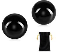 ZYsteelball 2 palline Baoding in acciaio massiccio per esercizi cinesi, per esercizi di salute, massaggi, con custodia per il trasporto, per alleviare lo stress e le mani, 50 mm
