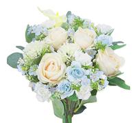 Zythrem Bouquet Fiori Finti per Decorazioni Fiori Artificiali da Esterni Fiori di Plastica Rosa, Fiori Artificiali di Seta per Matrimoni, Feste, Decorazioni per la Casa