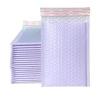 ZythrXLate Busta per imballaggio autosigillante 100 pz Bubble Mailer Poly Buste imbottite con sigillo automatico Sacchetti regalo for libri Rivista Foderato Self Seal(Purple-100pcs,13 * 15cm)