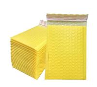 ZythrXLate Busta per imballaggio autosigillante 100 pz Bubble Mailer Poly Buste imbottite con sigillo automatico Sacchetti regalo for libri Rivista Foderato Self Seal(Yellow-100pcs,13 * 18cm)