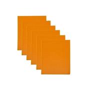ZythrXLate Fogli Cera d'api 6 Pezzi 12 Colori Colorati Foglio di Cera d'api Candela Rotolo Facendo Kit Fai da Te Fetta attività Materiale a Nido d'Ape(Orange)
