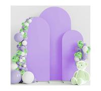 ZythrXLate Set di Rivestimenti per Arco Nuziale Set di 3 coperture for Arco Nuziale in Spandex, Copertura Rotonda for, Decorazione for Feste Compleanno, 1,2 m,5,8(Purple)