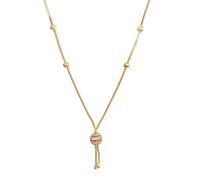 ZYTOON Elegante collana a catena placcata oro con ciondolo a sfera multicolore AD Stone per donne | Elegante gioiello leggero da indossare tutti i giorni | Gioielli minimali alla moda