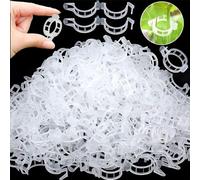 Zytuuob 200pcs clip di supporto per piante rampicanti Clip vite giardino all'aperto Clip stelo fiori per fissare pomodori verdure cetrioli Fai crescere la pianta in posizione verticale e più sana.