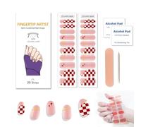 Zytuuob 20PCS unghie gel adesive, Autoadesiva Adesivi per Unghie in Gel Full Wraps Nail Stickers Set Qualità da Salone per Donne Ragazze Decorazione Nail Art con Lima per unghie e Stick. (67)