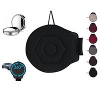 Zytuuob Cuscino per Sedile Girevole a 360 per Auto, Cuscino per Sedile Girevole per Anziani, con Ventosa, Specchio Convesso per Angolo cieco Portatile per Supporto Anziani Donne Incinte (Black)