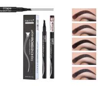 Zytuuob Penna per sopracciglia microblading impermeabile-matita con punta micro penna per sopracciglia micro a 4 punte trucco a lunga durata disegna piccoli peli sulle sopracciglia (#2)