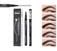 Zytuuob Penna per sopracciglia microblading impermeabile-matita con punta micro penna per sopracciglia micro a 4 punte trucco a lunga durata disegna piccoli peli sulle sopracciglia (#4)