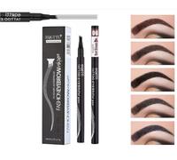 Zytuuob Penna per sopracciglia microblading impermeabile-matita con punta micro penna per sopracciglia micro a 4 punte trucco a lunga durata disegna piccoli peli sulle sopracciglia (#6)