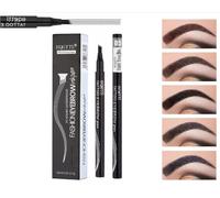 Zytuuob Penna per sopracciglia microblading impermeabile-matita con punta micro penna per sopracciglia micro a 4 punte trucco a lunga durata disegna piccoli peli sulle sopracciglia (#5)