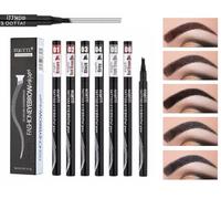 Zytuuob Penna per sopracciglia microblading impermeabile-matita con punta micro penna per sopracciglia micro a 4 punte trucco a lunga durata disegna piccoli peli sulle sopracciglia (6PCS)