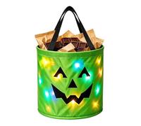 Zyuanyr Secchielli di di caramelle di Halloween, 33 x 21,8 cm, con | Secchio riutilizzabile della caramella dei bambini, secchio del regalo di Goody del tessuto spesso, forniture di favore della