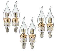 ZYUJIA Lampadine a Candela LED E14 Lampadine a LED con Candelabri a Vite Piccola 10W Non Dimmerabili Lampadario Bianco Caldo 3000K Lampade a Risparmio Energetico(Equivalente a 90W) 6 Pacchi