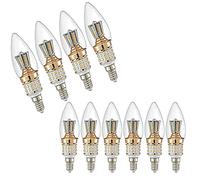 ZYUJIA Lampadine a filamento LED E14 non dimmerabili 10 W (equivalenti 90 W) 900 LM Piccole lampadine a candela a vite Edison bianco caldo 3000 K Vintage lampada candelabro a risparmio energetico,