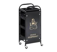 ZYWMZJ Carrello da barbiere con ruote - 5 cassetti, ampio spazio di archiviazione, 4 ruote, carrello multiuso for saloni, spa e tatuaggi carrello portaoggetti