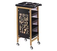 ZYWMZJ Carrello For Parrucchiere Con Ruote - Carrello For Parrucchiere Con 5 Cassetti, Carrello Portaoggetti Con Postazione Di Lavoro Mobile carrello portaoggetti(Schwarz)