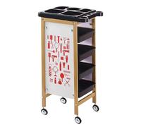 ZYWMZJ Carrello For Parrucchiere Con Ruote - Carrello For Parrucchiere Con 5 Cassetti, Carrello Portaoggetti Con Postazione Di Lavoro Mobile carrello portaoggetti(Weiß)