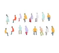 ZYWUOY 100Pcs 1:100 Scale Seduti Dipinti Figure, Abs Modello Persone Passeggeri per Treno Layout e Diorami, Random Mixed Batch Seduti Pose