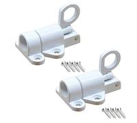 ZYWUOY Bullone a molla per porta, 2 pezzi, in lega di alluminio, chiusura automatica a molla, mansarda per capannoni, cancelli, colore: bianco