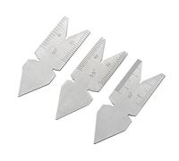 ZYWUOY Calibro centrale, calibro filettato, righello angolare, in acciaio inox, set da 3 pezzi per filettatura metrica e pollici 55/60 gradi, strumento di lavorazione per la lavorazione del legno e