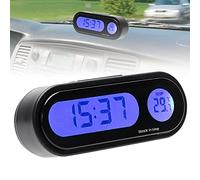 ZYWUOY Orologio da cruscotto per auto, con display LCD, digitale, elettronico, a LED, con retroilluminazione, per interni ed esterni, orologio digitale 2 in 1, per camion e auto