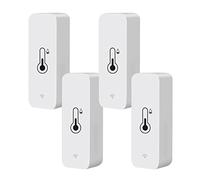 ZYWUOY per Tuya Intelligente Temperatura, 4Pcs Wifi Igrometro Termometro, Rilevatore di Umidità Temperatura Senza Fili per la Casa Serra
