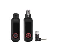 ZYWUOY Sistema microfonico wireless, trasmettitore XLR ricaricabile, ricevitore 800 mAh, 16 canali, portata 50 m, per canto discorso sul palco, nero