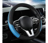ZYXDMMJH Coprivolante Auto per Audi Q4 Sportback e-Tron Concept 2019 2020 2021, Antiscivolo Inodore Traspirante in Pelle Microfibra Copri Volante Accessori Auto Interno,Blue