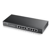 Zyxel 8-porte Gigabit Switch | Gestione Smart | Montaggio a parete/da tavolo e senza ventola | VLAN, IGMP, QoS | Garanzia a vita [GS1900-8]