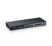 Zyxel 8-porte Gigabit Switch | Gestione Smart | Montaggio a parete/da tavolo e senza ventola | VLAN, IGMP, QoS | Protezione a vita limitata [GS1900-8]
