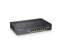 Zyxel ad alta potenza a porte Gigabit Ethernet PoE + Hybrid cloud Smart Managed switch 2 x RJ-45/SFP Ports | 130 W | 802.3 a 802.3 af | Fanless | in a vita limitata (GS1920 - 8HPV2)