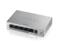 ZYXEL GS1005HP Switch Switch a 5 porte Gigabit Ethernet con 4 porte PoE, 60 W - prestazioni ottimizzate e risparmio in energia perfetto per le piccole