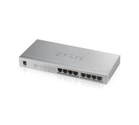 Zyxel Switch Gigabit 8 Porte | Unmanaged | 8x PoE+ con Budget di 60 W | Plug and Play Network Ethernet Splitter [GS1008HP]