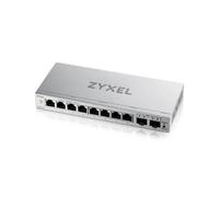 Zyxel Switch Ethernet 8 Porte | Switch Gigabit Web Managed | 2x SFP Uplinks | QoS, Link Aggregation, VLAN, IGMP Snooping | Senza ventola | Desktop [GS1200-10v3]