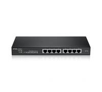 Zyxel GS1915-8, 8-port GbE Smart hybrid mode Switch, standalone or NebulaFlex Cloud, desktop, fanless