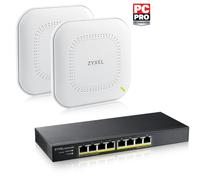 ZYXEL GS19158EPB - Switch, 8-Port, Gigabit Ethernet, PoE+, incl. 2x WiFi 6 APs