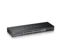 Zyxel Switch gestito di Layer 2, 24 porte Gigabit Ethernet - Design senza ventola con 4 porte Gigabit combo e modalità ibrida su cloud [GS2220-28]