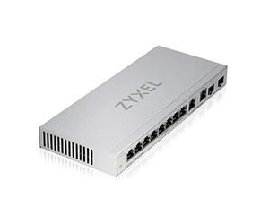 Zyxel Interruttore non gestito Multi-Gig a 12 porte con 2 porte da 2,5 Gb e 2 porte da 10 Gb SFP+ da tavolo e a parete, garanzia di 5 anni [XGS1010-12]
