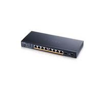 Zyxel 8 porte Multi-Gig 2.5G Cloud/Smart Managed Switch PoE++ @130W | con 8 x PoE++(60W)| 2 x 10G SFP+ | montaggio da tavolo o a parete [XMG1915-10EP].