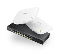 ZYXEL GS19158EPB - Switch, 8-Port, Gigabit Ethernet, PoE+, incl. 2x WiFi 6 APs