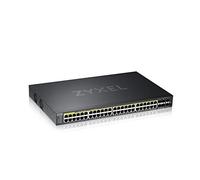 ZYXEL Nebula Switch gestito Poe+ di Layer 2, 44 Porte Gigabit Ethernet con Budget da 375 W e 4 Porte Gigabit Combo + 2 SFP e modalità Ibrida su Cloud [GS2220-50HP]